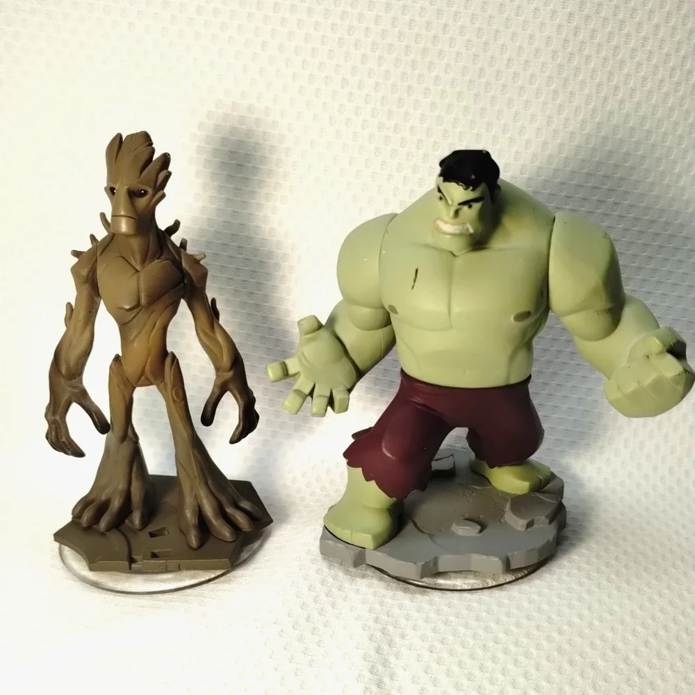 Disney Infinity 2.0 Marvel Super Heroes Hulk & Groot Figure Lot 2-Pack Avengers